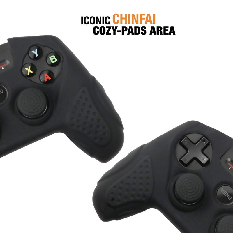 CHINFAI Silicone Skin for SteelSeries Nimbus Wireless Gaming Controller Anti-Slip Protector Grip Case Cover with 8 Thumb Grips