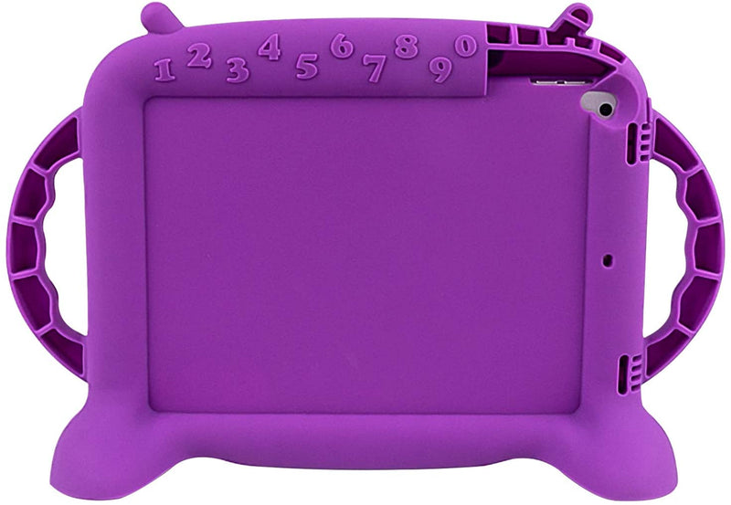 CHIN FAI New iPad 10.2 2020 2019 Case for Kids, iPad 8th 7th Generation/iPad Air 3 10.5/ iPad Pro 10.5 Kids Friendly Silicone Shockproof Handle Stand Case (Purple)
