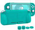 Silicone Protective Case for Nintendo Switch Lite, Soft Grip Case Cover with Comfort Ergonomic Handles for Nintendo Switch Lite 2019 [Self Stand][4 Thumb Stick Caps] (Turquoise)