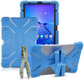 CHINFAI 8.9~10.1 inch Tablet Case, 2nd Gen Universal Silicone Protective Stand Cover for New iPad 2018, Samsung Galaxy Tab S2/S3 9.7 inch, Kindle Fire HD 8.9" (Blue)