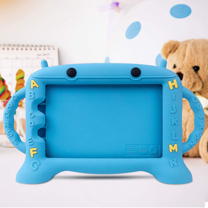CHIN FAI Kids Case for Samsung Galaxy Tab A 8.0 2019 T290 T295, Shockproof Silicone Handle Stand Protective Cover for Galaxy Tab A 8.0 Inch 2019 Without S Pen Version (Blue)