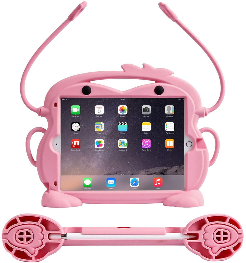 CHIN FAI Kids Case for iPad Air (3rd Gen) 10.5" 2019 / iPad Pro 10.5 2017, Shockproof Silicone Handle Stand Protective Cover Multi-Purpose Fun Case with Built-in Apple Pencil Holder (Pink)