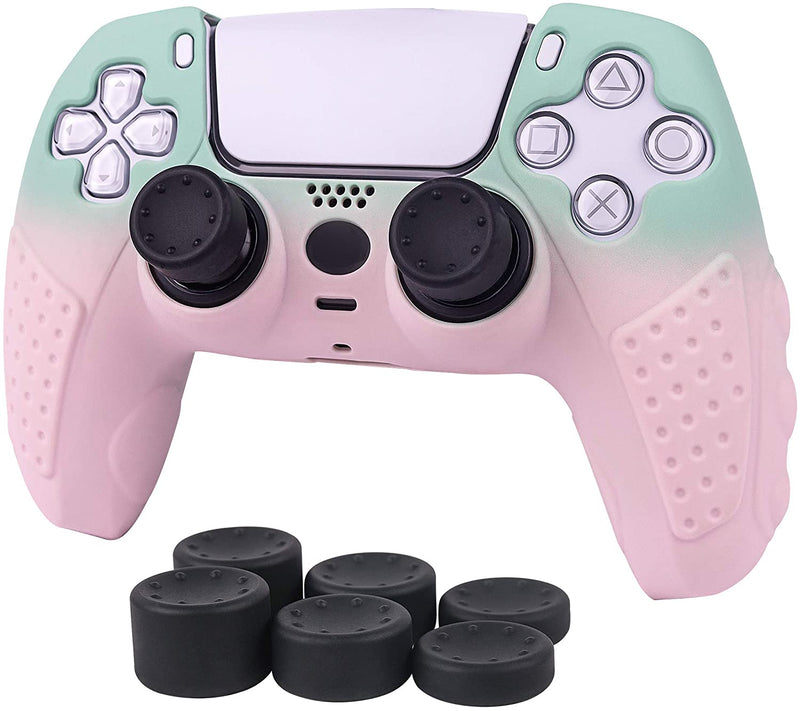 PS5 Silicone Controller Case, Pink PS5 Controller Skin with Thumb